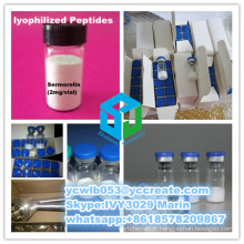 Sermorelin de peptides lyophilisés CAS: 86168-78-7 (2mg / fiole) Intermédiaires pharmaceutiques libérant l&#39;hormone